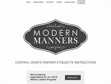 Tablet Screenshot of modernmanners.com